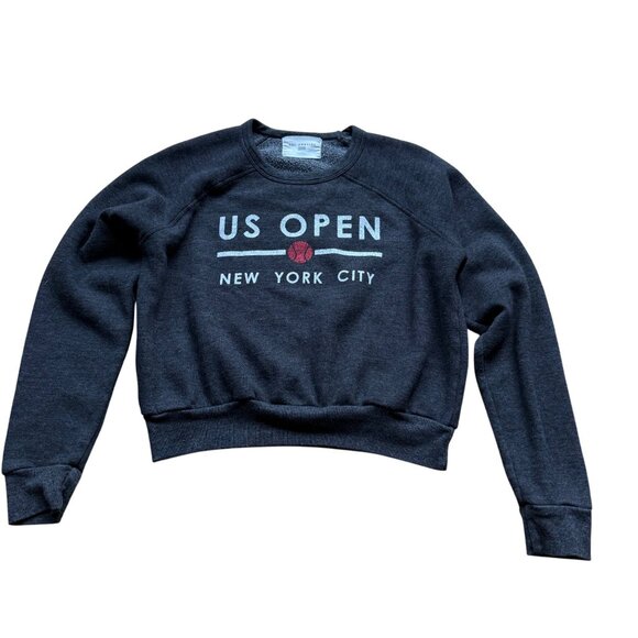 Sol Angeles Size S Charcoal Gray US Open New York City Crewneck Sweatshirt Smal - Picture 1 of 10